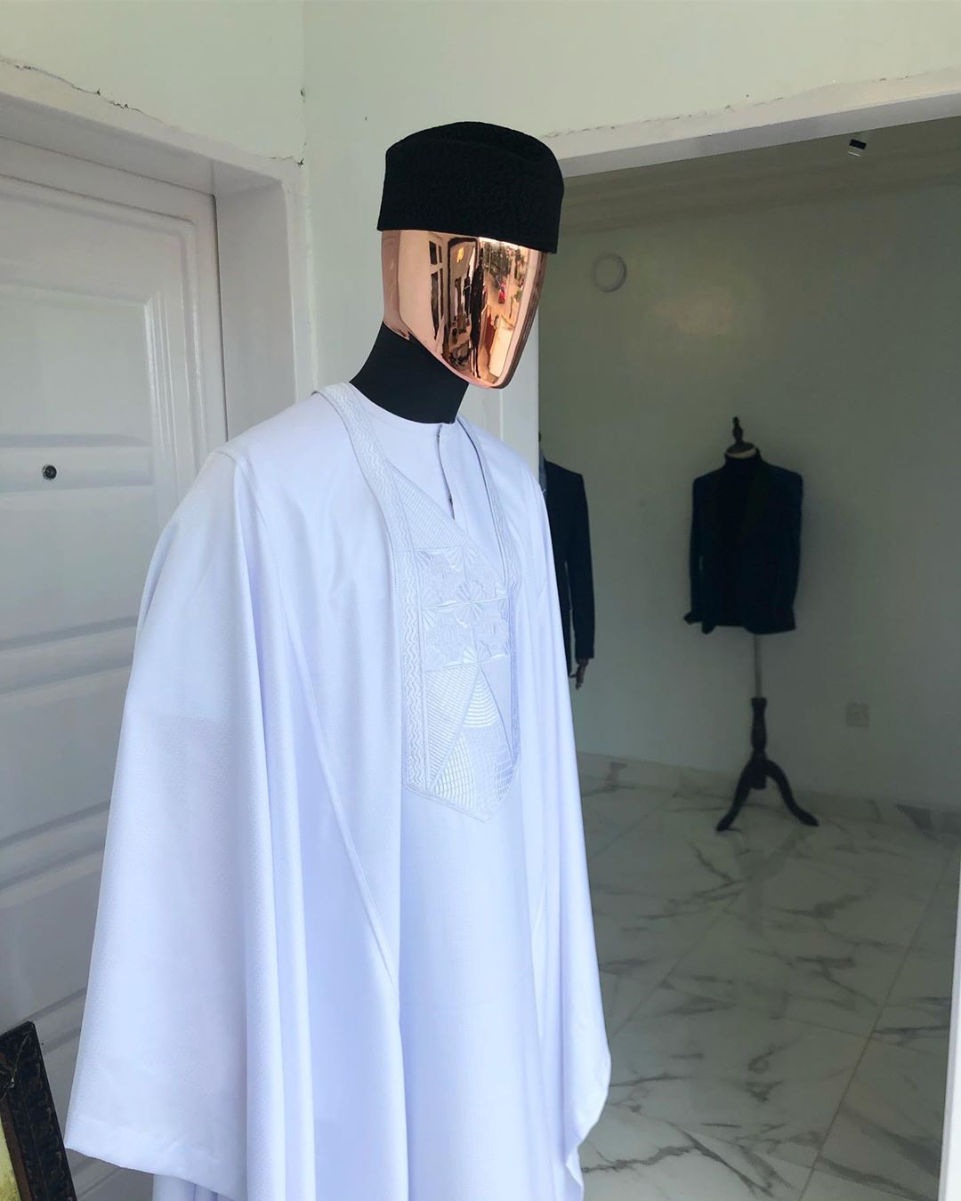 white agbada styles