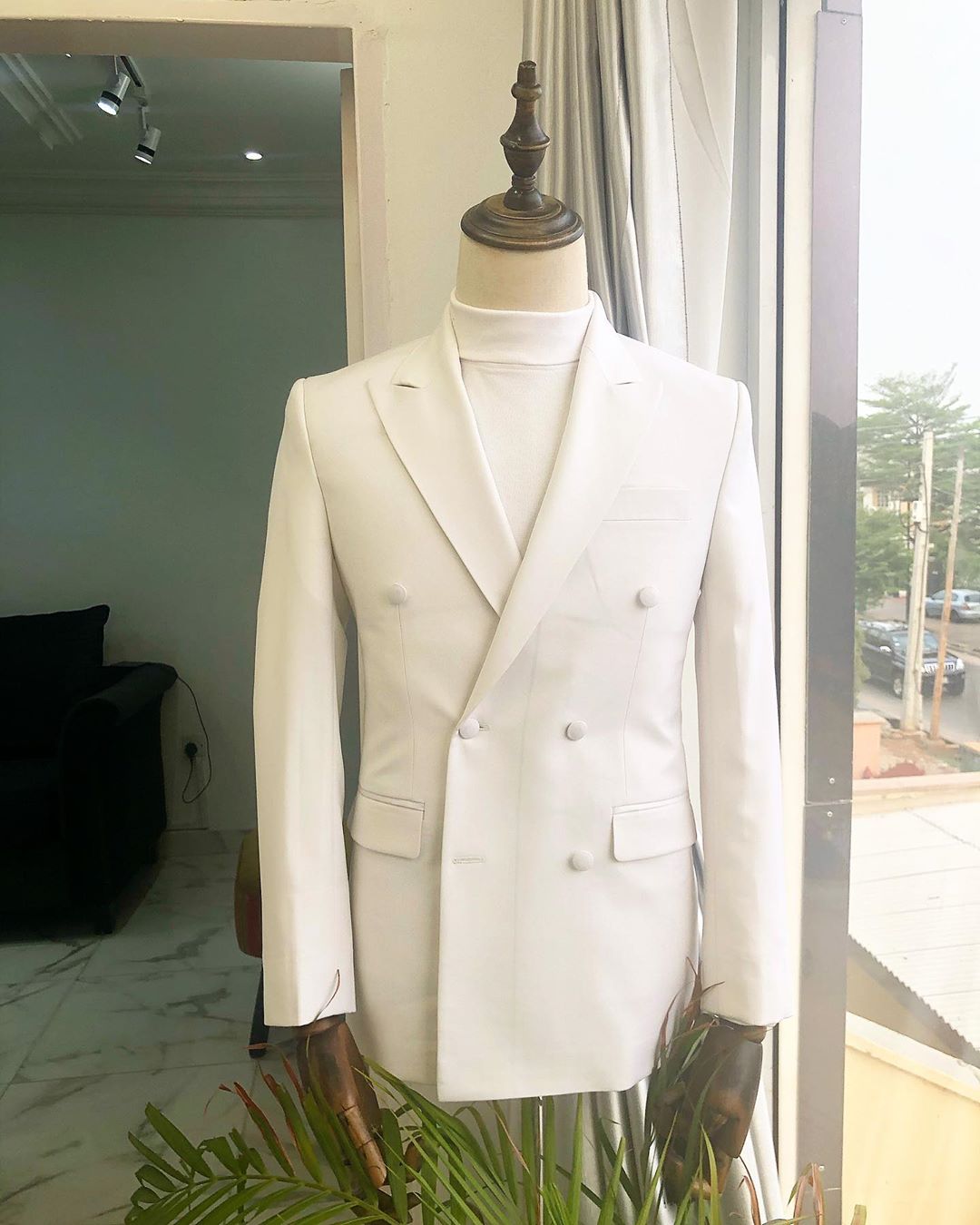 ivory double breasted dinner jacket