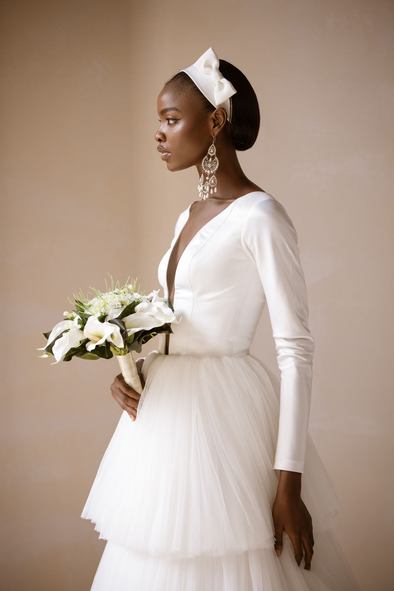 bespoke bridal suit and wedding gown