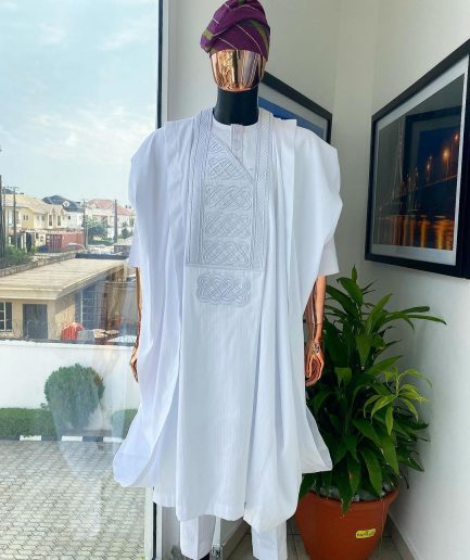 white agbada styles